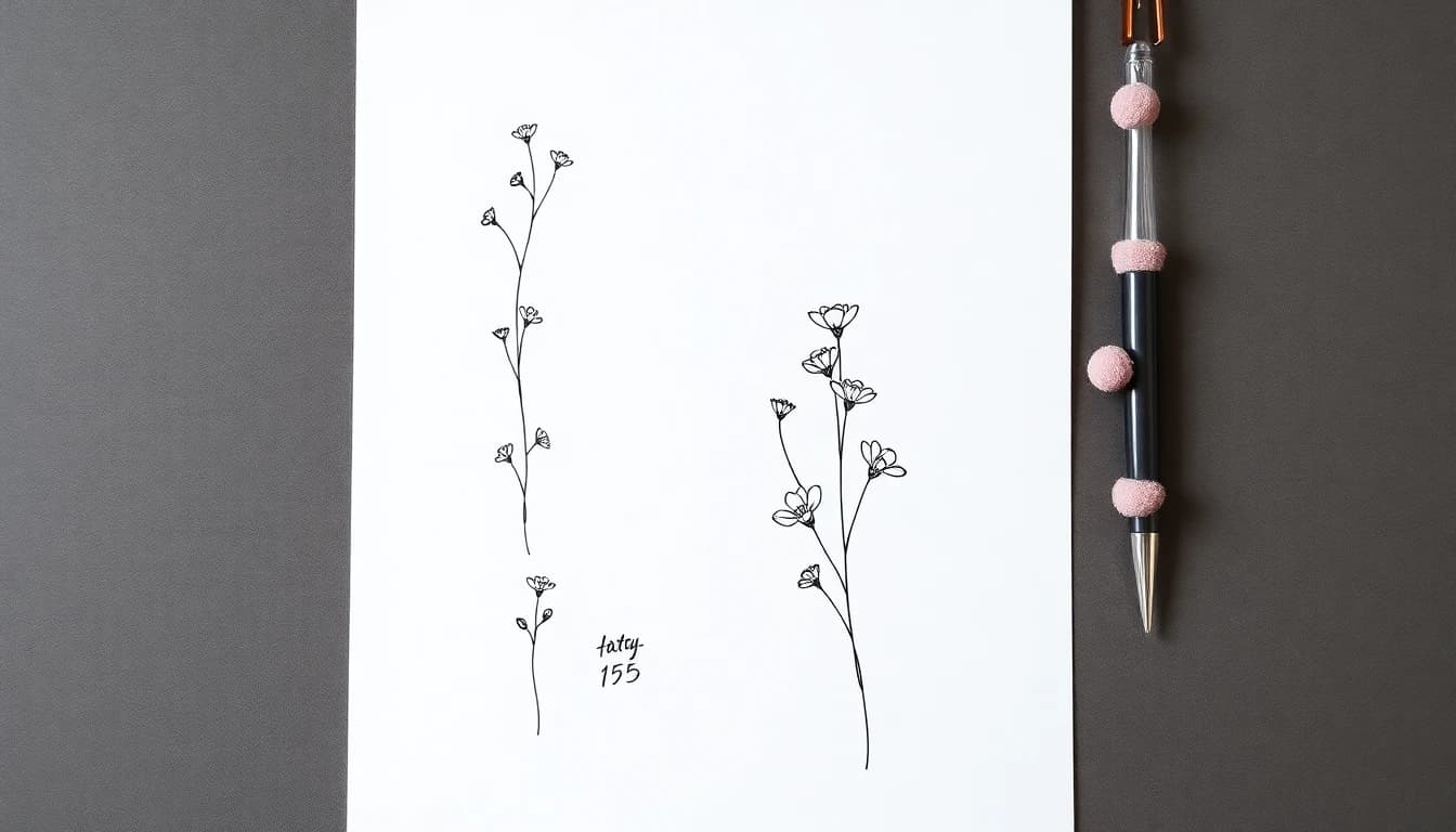 Fine Line Tattoo - AI generated tattoo design examples showing fine line tattoo style characteristics