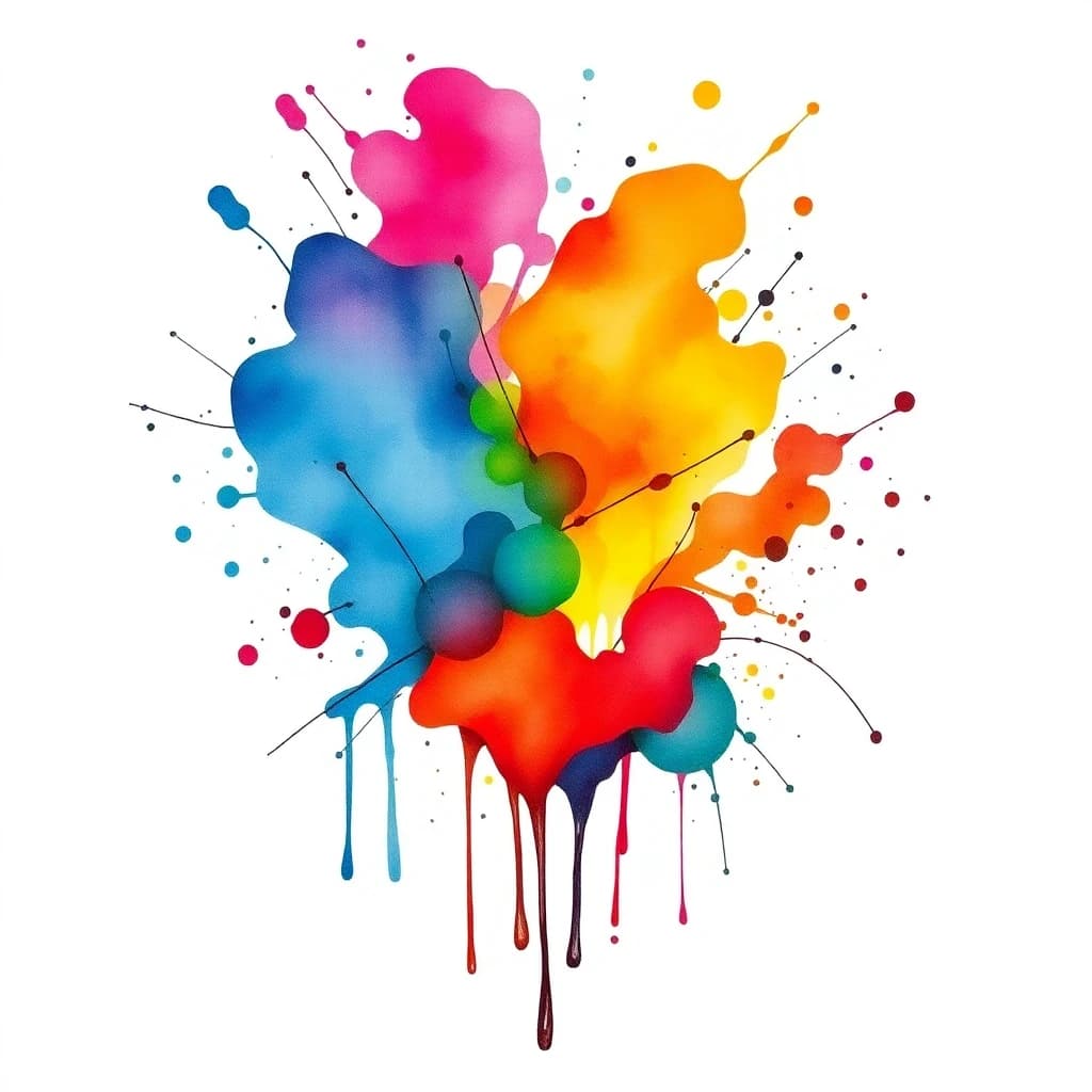 Watercolor Tattoo - AI generated tattoo design examples showing watercolor tattoo style characteristics