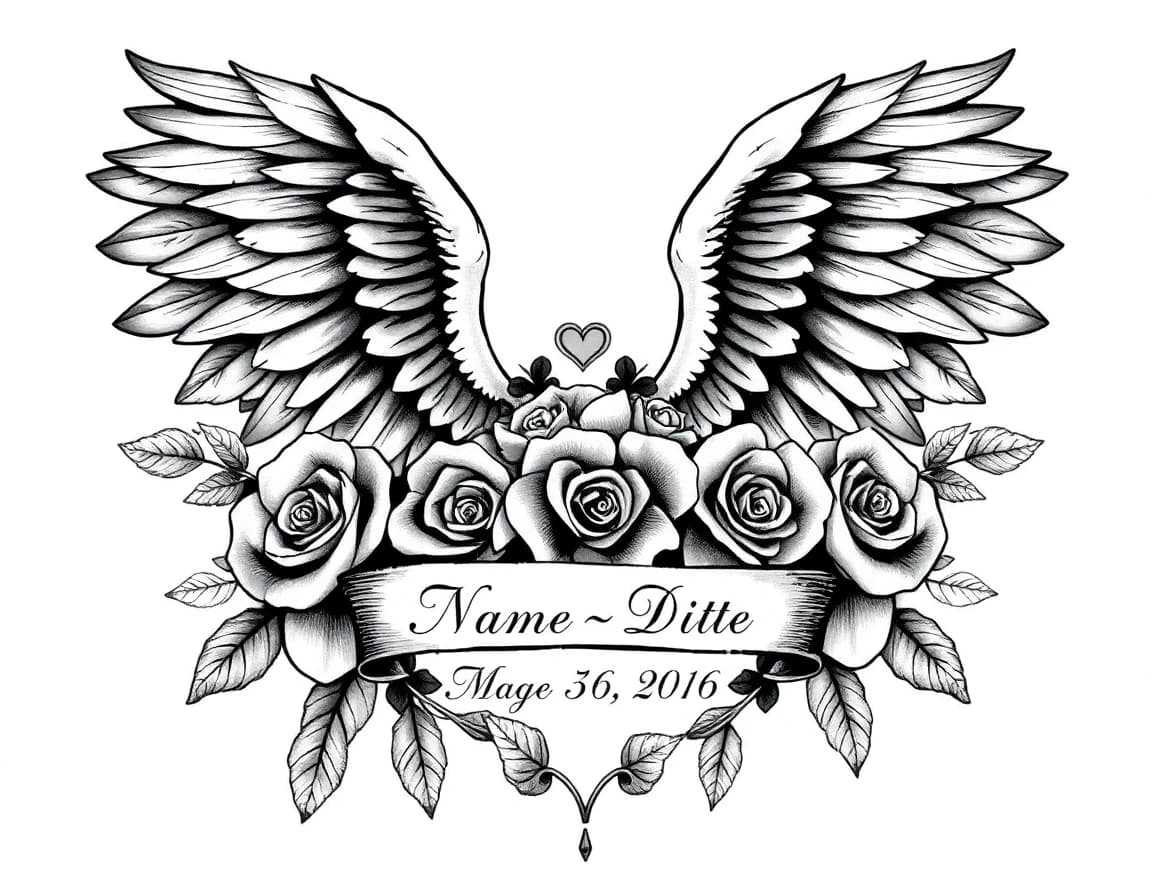Memorial & Tribute Tattoos - memorial tattoo, tribute tattoo, remembrance tattoo, RIP tattoo