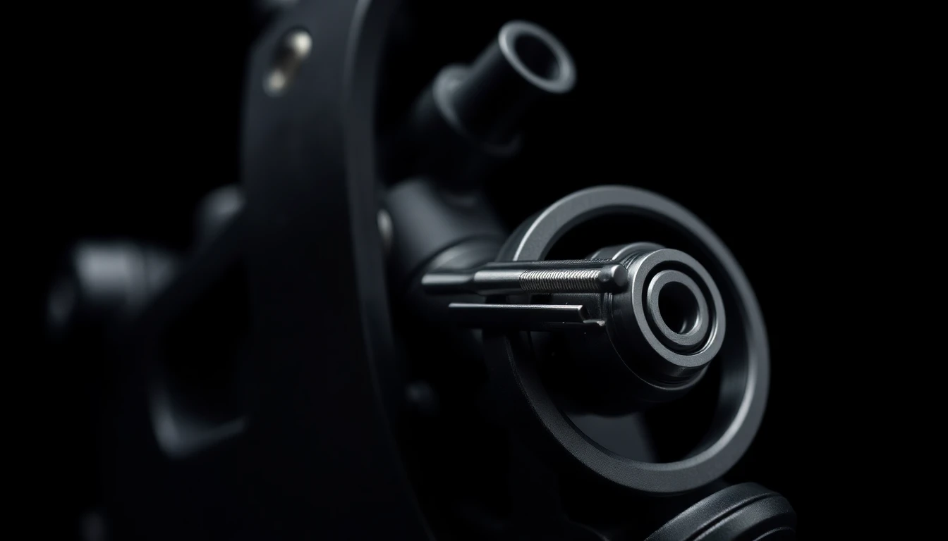 Close-up of modern rotary tattoo machine with needle cartridge