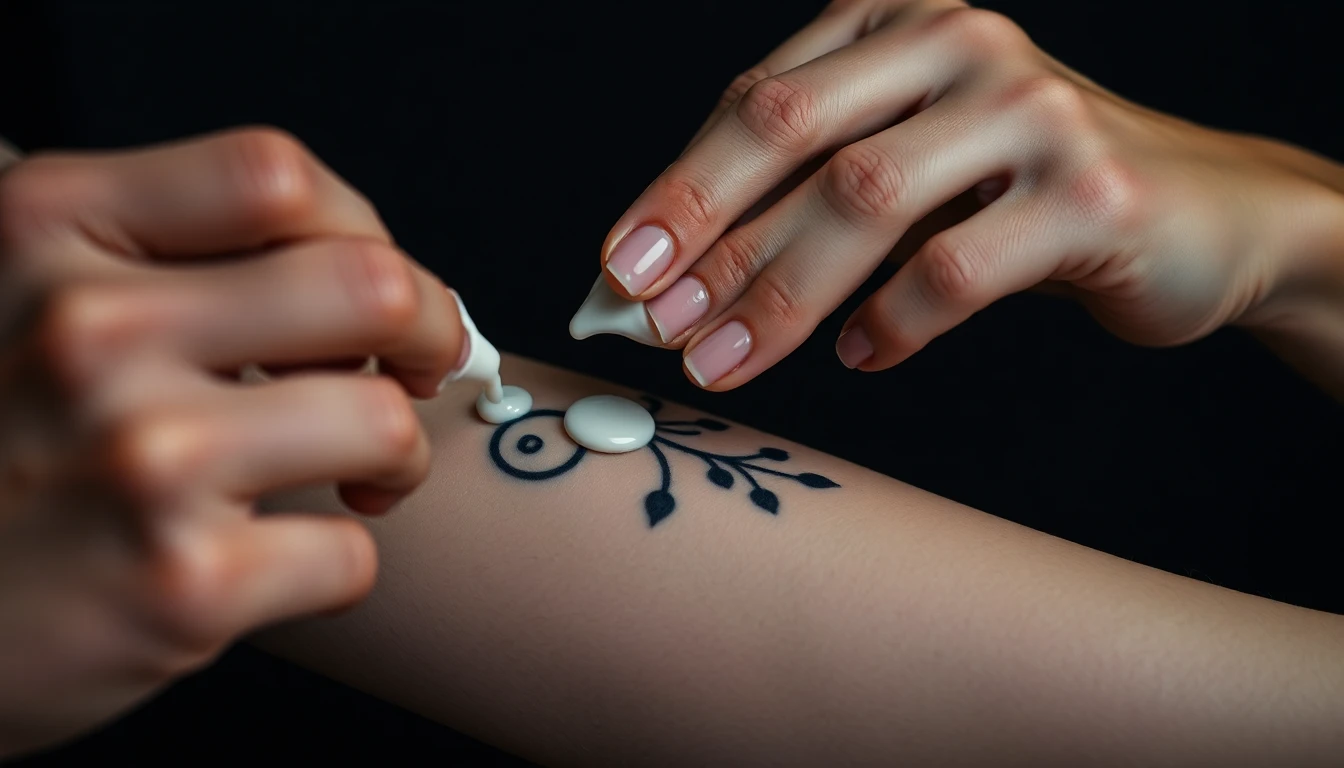 Gentle moisturizing for tattoo itching relief showing proper care technique